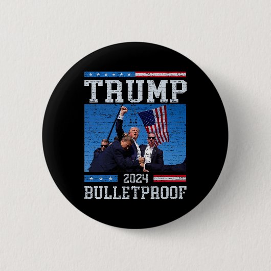 トランプの防弾戦の最初の伝説ドナルド・トランプ2 缶バッジ (正面)