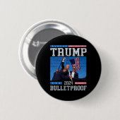 トランプの防弾戦の最初の伝説ドナルド・トランプ2 缶バッジ (正面&裏面)