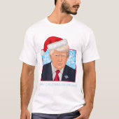 トランプの陽気なクリスマスのスノーフレーク政治 Tシャツ (正面)