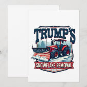 トランプの雪玉除去サービス 就任日 招待状 (正面/裏面)