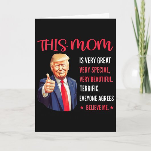 トランプの面白い名言 母の日 このお母さんはとてもG カード (正面)