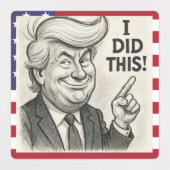 トランプの類似点を指す"私はこのした"ステッカー ラベル (デザイン2)