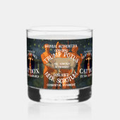 トランプの首の陰嚢が妊娠していることを確認 ウイスキーグラス (裏面)