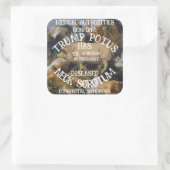 トランプの首の陰嚢が妊娠していることを確認 スクエアシール (バッグ)