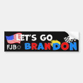 トランプの髪でブランドンを行こう バンパーステッカー (正面)