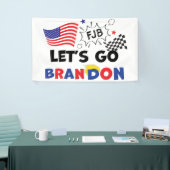 トランプの髪でブランドンを行こう 横断幕 (トレードショー)