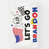 トランプの髪でブランドンを行こう 横断幕 (縦)