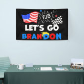 トランプの髪でブランドンを行こう 横断幕 (トレードショー)