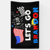 トランプの髪でブランドンを行こう 横断幕 (縦)