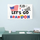 トランプの髪でブランドンを行こう 横断幕 (トレードショー)