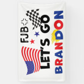 トランプの髪でブランドンを行こう 横断幕 (縦)