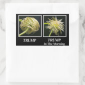 トランプの髪型 長方形シール (バッグ)
