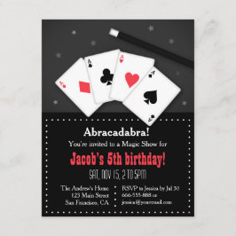 トランプの魔法のパーティの招待状 招待状