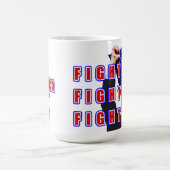 トランプの「ファイトファイト・ファイト」の画像とコーヒーマグ！ コーヒーマグカップ (中央)