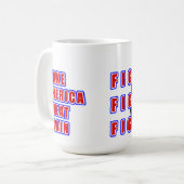 トランプの「ファイトファイト・ファイト」の画像とコーヒーマグ！ コーヒーマグカップ (正面左)