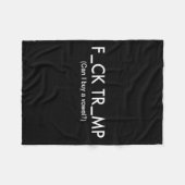 トランプのTシャツ フリースブランケット (正面(横))