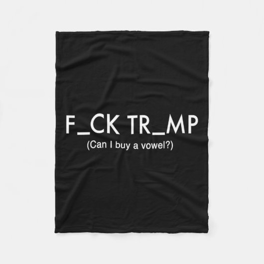 トランプのTシャツ フリースブランケット (正面)