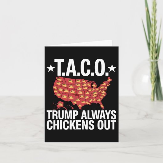 トランプはいつも臆病者 Meme  カード (正面)