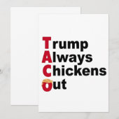 トランプはいつも逃げる、タコでいこう! 招待状 (正面/裏面)