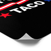 トランプはいつも逃げる タコに行こう 面白いTシャツ ポスター (角)