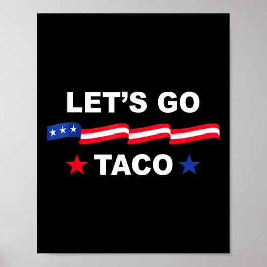 トランプはいつも逃げる タコに行こう 面白いTシャツ ポスター (正面)