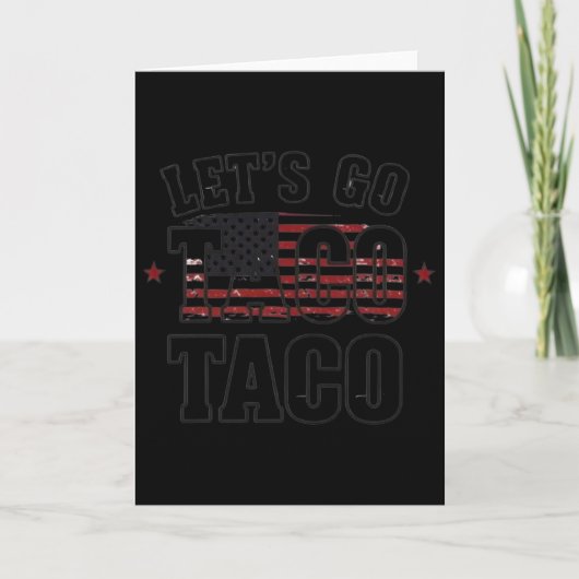 トランプはいつも逃げる タコ Let's Go シャツ カード (正面)