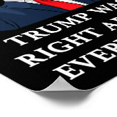 トランプはすべてのことで正しかった 10 ポスター (角)
