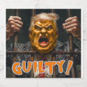 トランプはすべてのカウントで有罪と見なされる スパークリングワインラベル (シングルラベル)