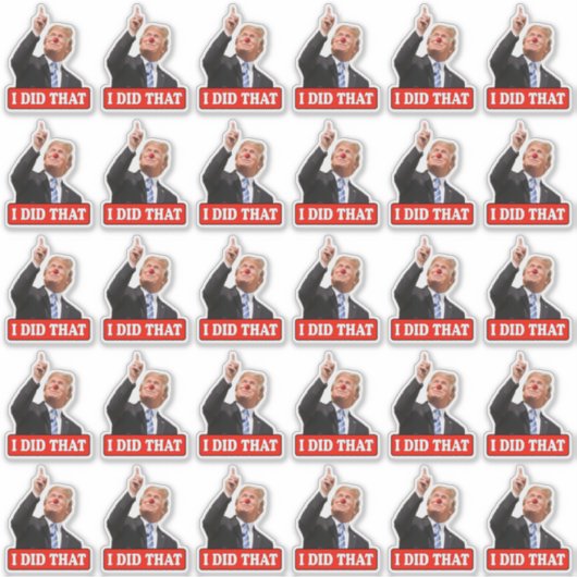 トランプはそのおもしろいアンチトランプ30枚をやった シール (正面)