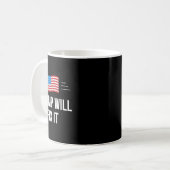 トランプはそれを修正する –  コーヒーマグカップ (正面左)