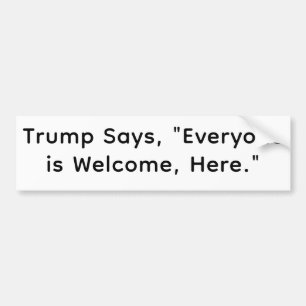 トランプはみんなを歓迎 Hankamer Artjunkhaus Love! バンパーステッカー