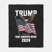 トランプはアメリカを取り戻す2024 フリースブランケット (正面)