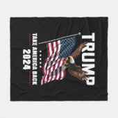 トランプはアメリカを取り戻す2024 フリースブランケット (正面(横))