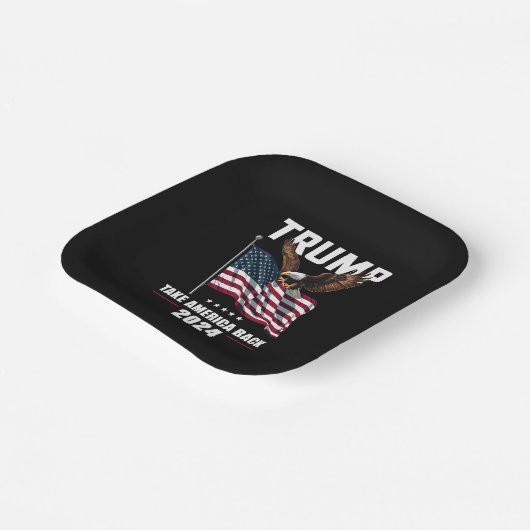 トランプはアメリカを取り戻す2024 ペーパープレート (傾斜あり)
