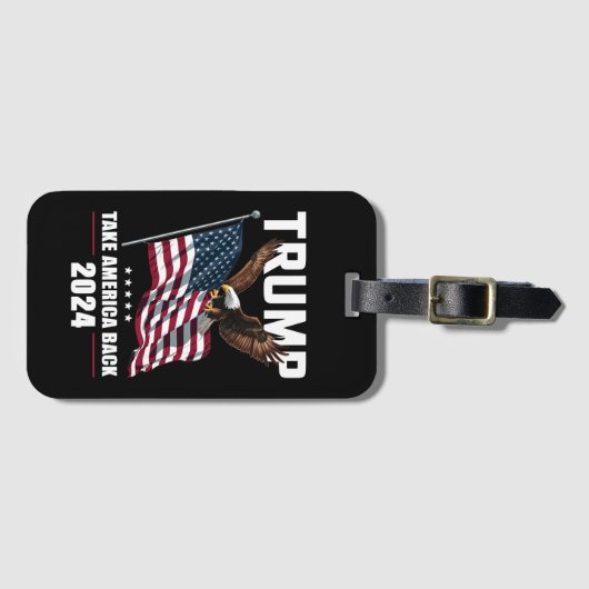 トランプはアメリカを取り戻す2024 ラゲッジタグ (正面横)