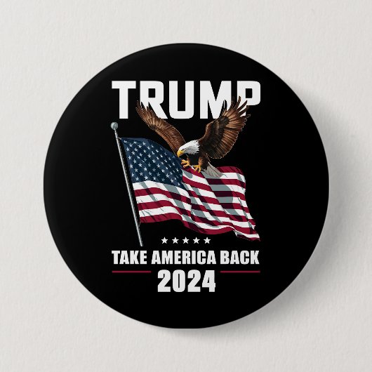 トランプはアメリカを取り戻す2024 缶バッジ (正面)