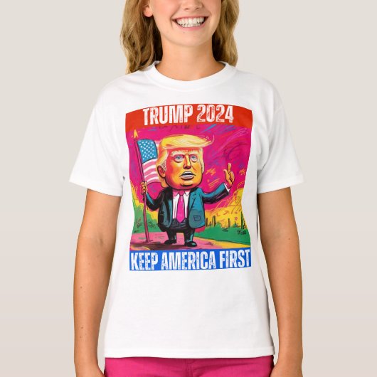 トランプはアメリカを最初にする Tシャツ (正面)