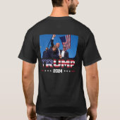 トランプはアメリカ人に戦うトランプの合図と戦う Tシャツ (裏面)