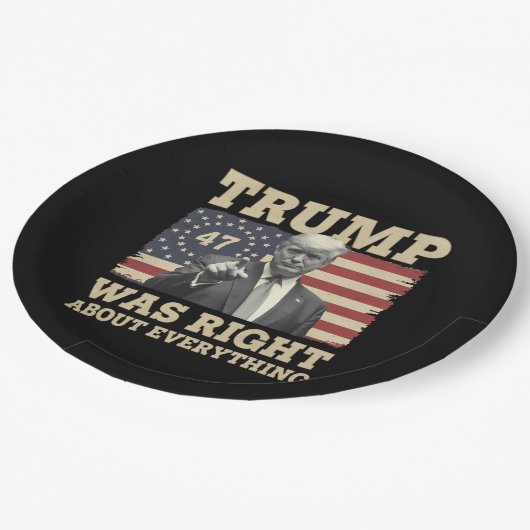 トランプはアメリカ合衆国のすべてについて正しかった ペーパープレート (アングル)