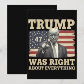 トランプはアメリカ合衆国のすべてについて正しかった 招待状 (正面/裏面)