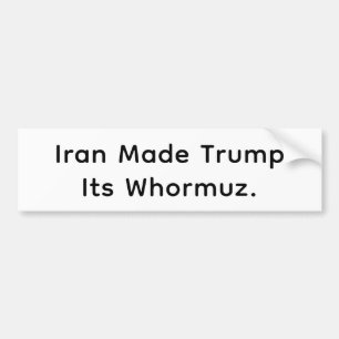 トランプはイランのホルムズ Artjunkhaus コミック バンパーステッカー