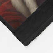 トランプはキング長いキングアメリカ国旗のパット生きている フリースブランケット (角)