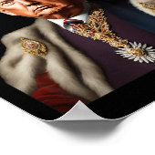 トランプはキング長いキングアメリカ国旗のパット生きている ポスター (角)