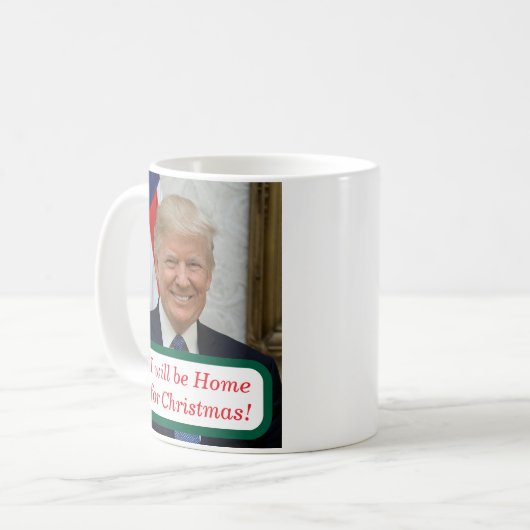 トランプはクリスマスの故郷になる コーヒーマグカップ (正面左)