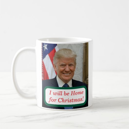 トランプはクリスマスの故郷になる コーヒーマグカップ (左)