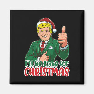トランプはクリスマスクリスマスメンズWomのおもしろいホームになる マグネット