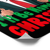 トランプはクリスマス・トランプのユーモアのあるChr家に帰る ポスター (角)