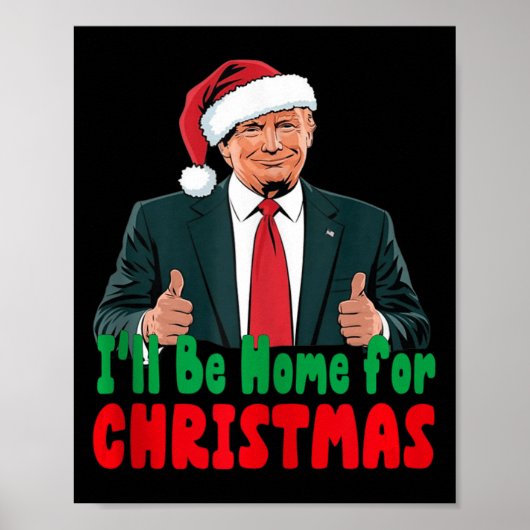 トランプはクリスマス・トランプのユーモアのあるChr家に帰る ポスター (正面)