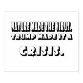 トランプはコロナウイルスを危機的な白文字にした ラバースタンプ (インプリント)