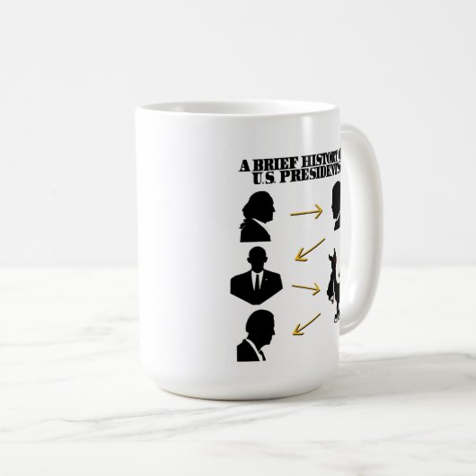 トランプはジャッカスとして：米国の大統領の短い歴史 コーヒーマグカップ (正面右)
